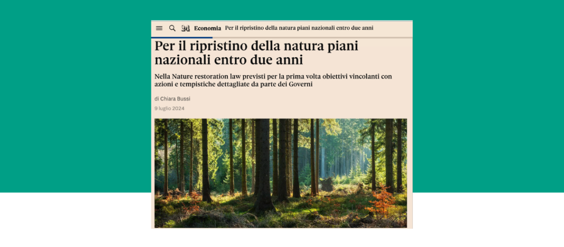 Sole 24 ore nature restoration law